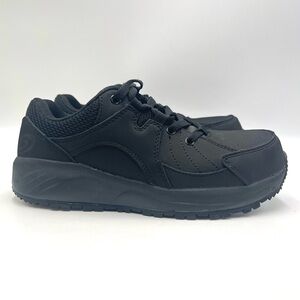 6W 6 WIDE WIDTH Nautilus Womens N2530 Black Lace Up Safety Oxfords Shoes